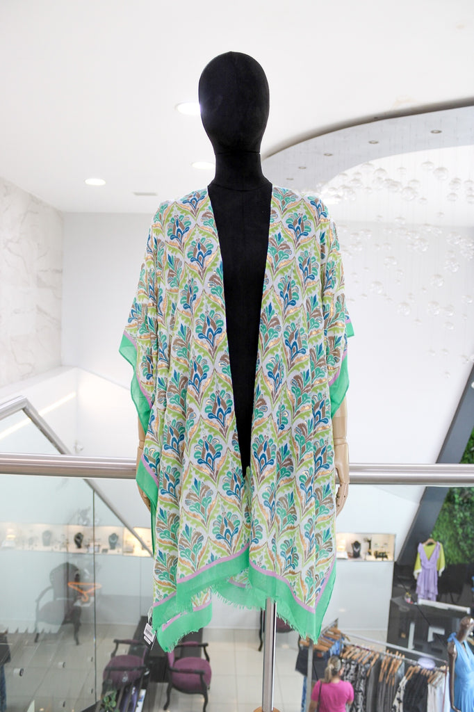 Kimono print verde