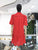 Vestido algodón rojo