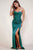 Vestido strapless verde