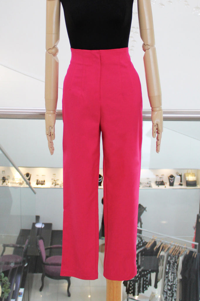 Pantalón fucsia alto